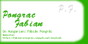pongrac fabian business card