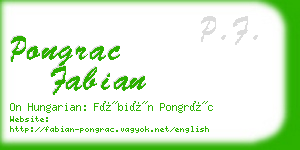 pongrac fabian business card